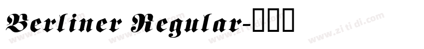 Berliner Regular字体转换